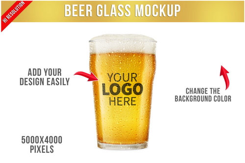 Beer Glass Mockup
