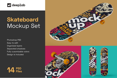 Skateboard Mockup Set