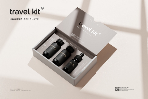 Cosmetic Travel Kit Mockups