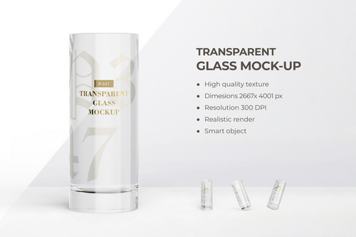Transparent Glass Mockup