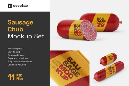 Sausage Chub Mockup Set