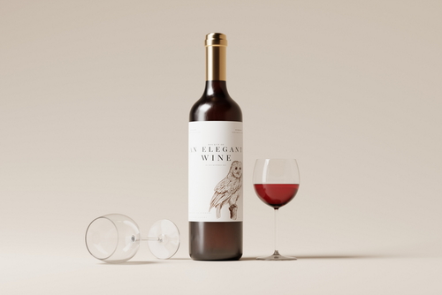 Elegant Red Wine Bottle Mockup Collection