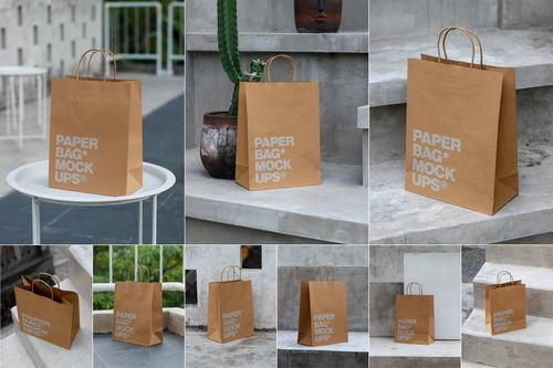 Outdoor Paper Bag Mockup Collection