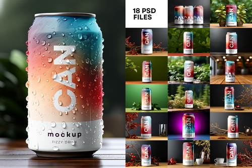 Soda Can Mockup Generated with AI