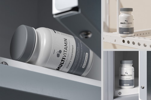 Fitness Supplement Bottle Mockup