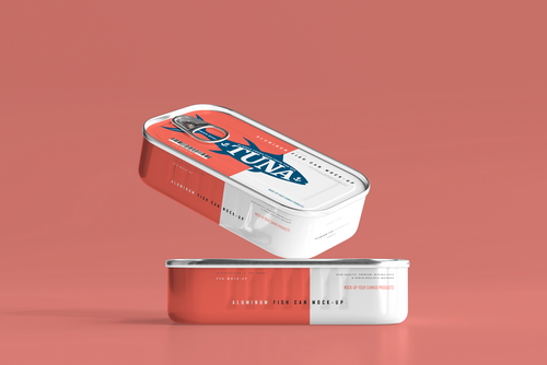 Aluminum Fish Can Mockup