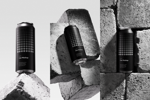 500ml Can Mockup | Brick Scene
