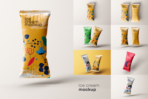 Ice Cream Packaging Mockup Design