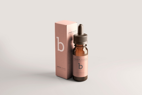 Amber Glass Dropper Bottle Mockups