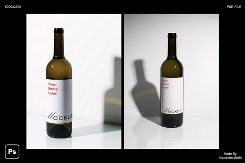 Wine Bottle Label Mockup