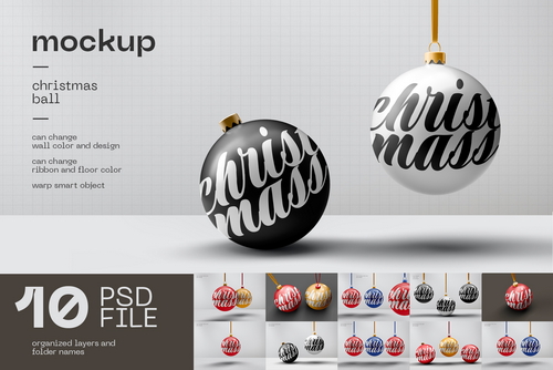 Christmas Ball Mockup