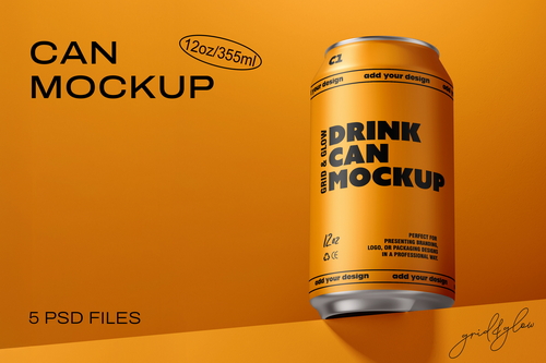 Drink Can Mockup - 12oz / 355ml