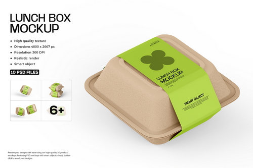 Takeout Kraft Container Mockup