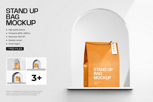 Paper Lunch Bag Mockup