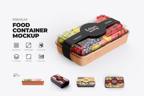 Food Container Mockup