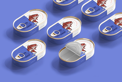 Aluminum Fish Can Mockup