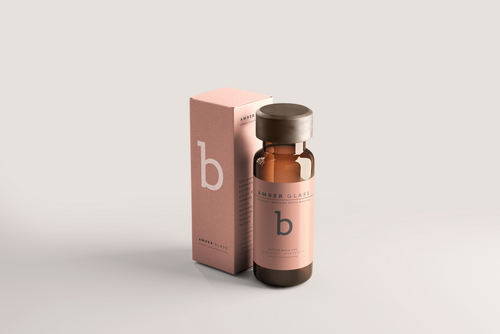 Amber Glass Vial Bottle Mockups