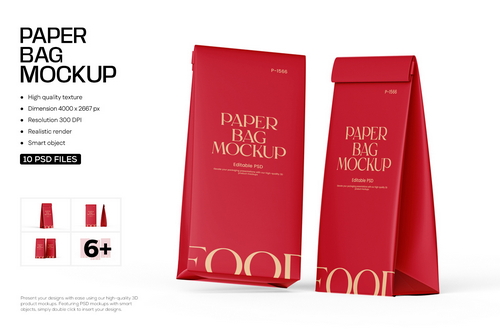 Paper Lunch Bag Mockup