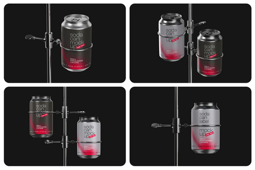 Soda Can Hanging Mockup Set