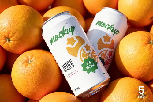 Fresh Drink Can Mockup Vol.1