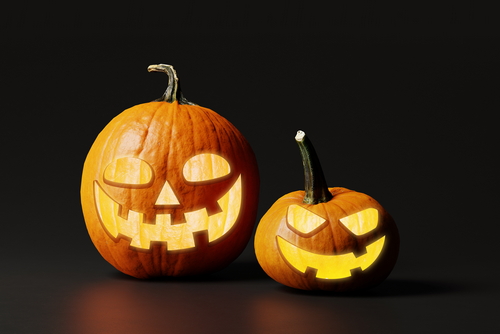 Halloween Pumpkin Jack-O-lantern Mockups
