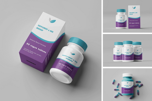 Supplement & Box Mockup