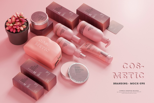 101 Cosmetic Branding Mockup Scenes