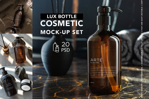 Cosmetic Bottles Mock-Up Set