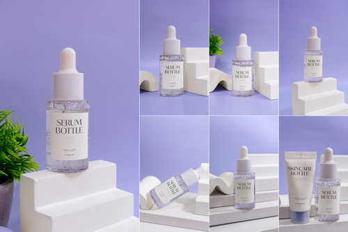 Skincare Serum Bottle Mockup Collection