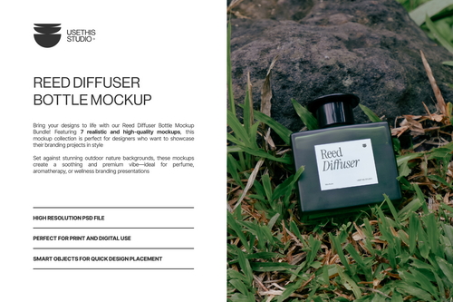 Reed Diffuser Bottle Mockup