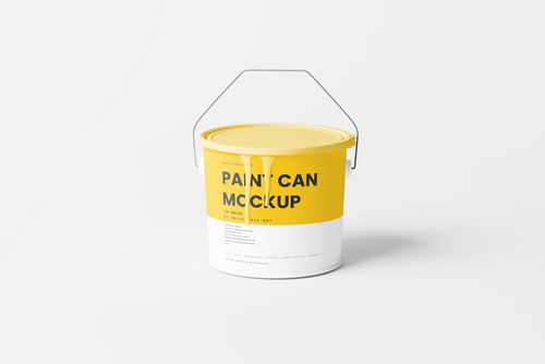 Paint Bucket Mockups with Paint Dripping