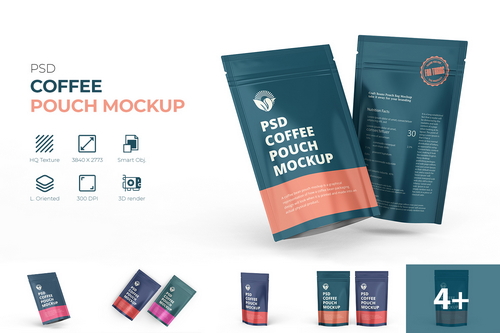 Coffee Pouch Packaging Mockup