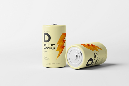 D Battery Mockups