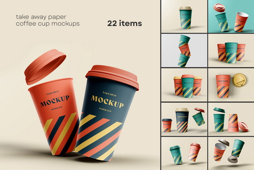 Take Away Paper Coffee Cup Mockups