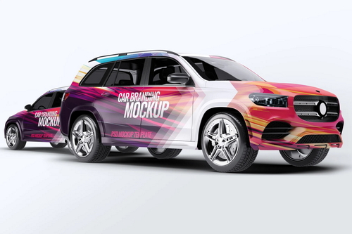 Mercedes GLS Car Mock-Up