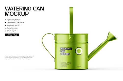Watering Can PSD Mockup
