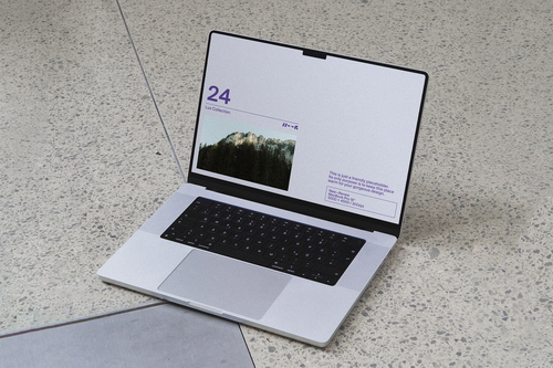 Industrial MacBook Pro Mockup — LUX-24