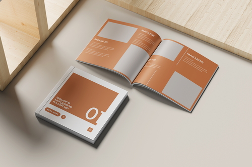 Square Magazine Mockup