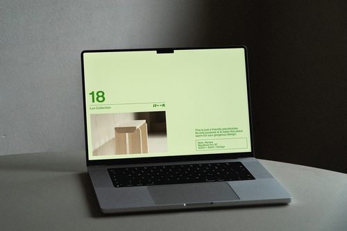 Dark Aesthetics MacBook Pro Mockup — LUX-18
