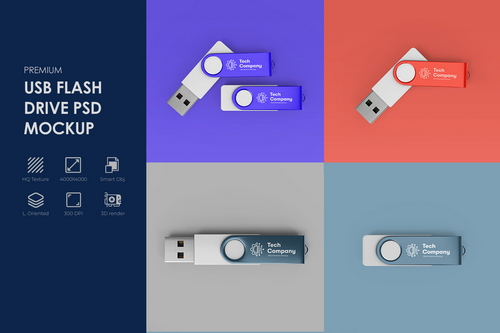 USB Flash Drive Mockup