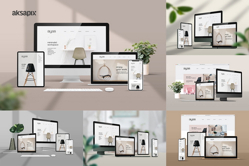 Responsive Screen Mockup 1
