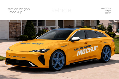 Station Wagon Mockup Set