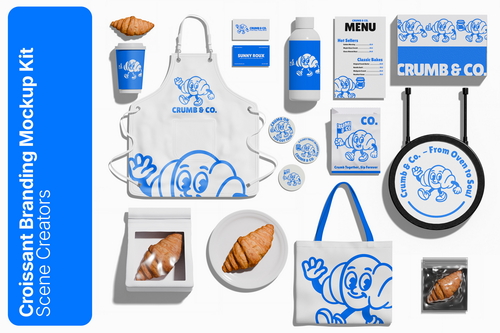 Croissant Branding Mockup Kit