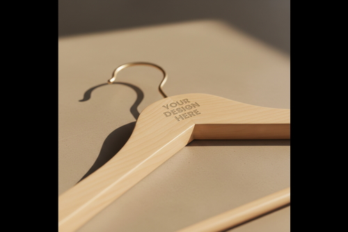 Clothes Hanger Logo Message Branding Mockups