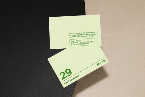 Vintage Office Business Card Mockup — LUX-29