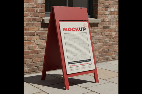 Sandwich Sidewalk Sign Mockups