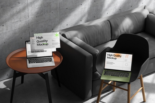 Professional Laptop Mockup for Presentation