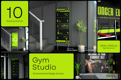 Gym Studio Branding - Environmental