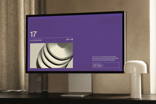 Cozy Studio Display Mockup — LUX-17
