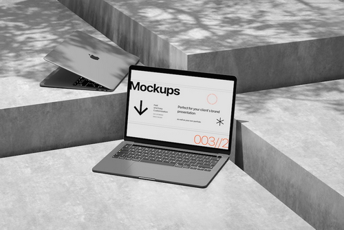 Creative Laptop Mockup Template Design
